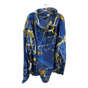 Oversize Outfitters Made In USA Men's Camo Pullover Long Sleeve Hunting Shirt 5X